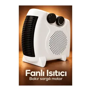Fanlı Isıtıcı Üç Kademeli Sıcaklık Ayarlı Beyaz Gövde