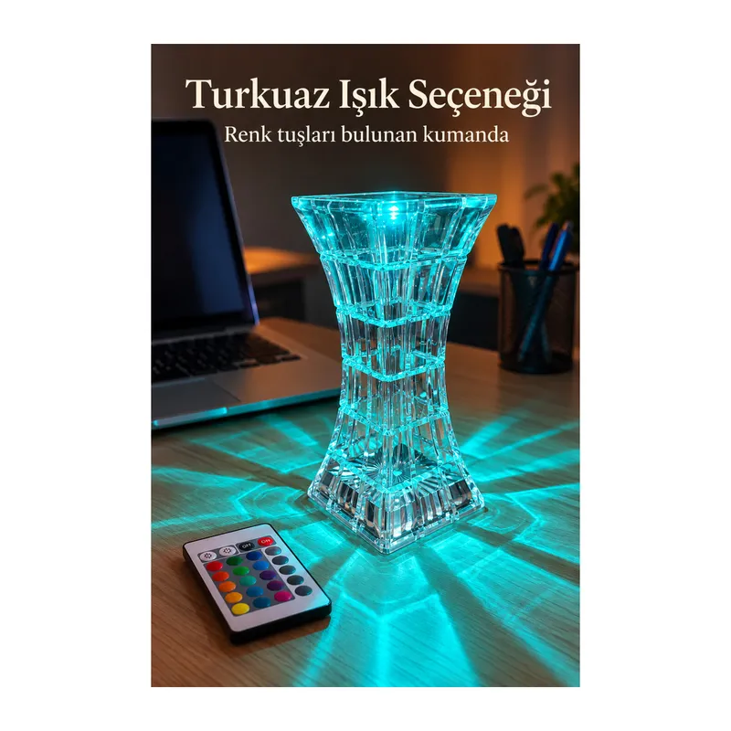 Type C Şarj Girişli Kumandalı Masa Lambası