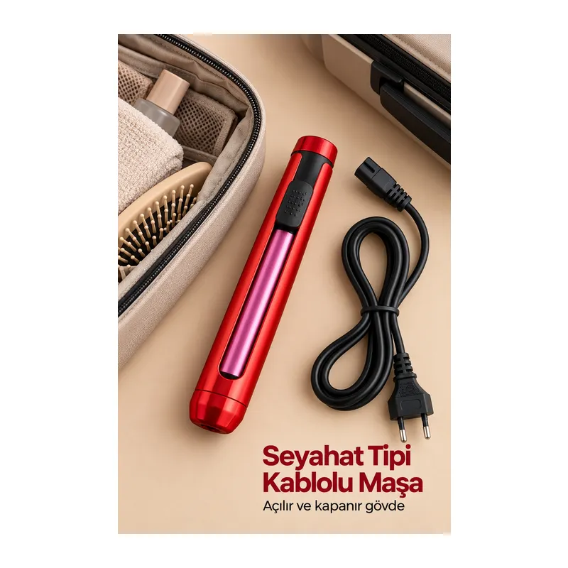 Açılır Gövdeli Seyahat Tipi Saç Şekillendirici ve Bukle Maşası