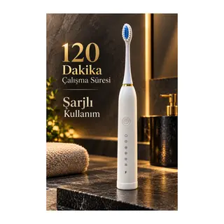 Şarjlı Diş Fırçası Beyaz 2 Dakika Zamanlayıcılı