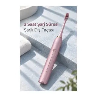 Pembe Şarjlı Diş Fırçası 2 Dakika Zamanlayıcılı