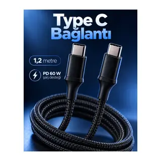 PD Destekli Type C Şarj ve Veri Kablosu LED Işıklı Tasarım