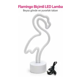 Flamingo LED Lamba Pembe Işıklı