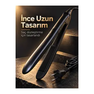 %100 Katı Seramik Plakalı LCD Ekranlı Saç Düzleştirici