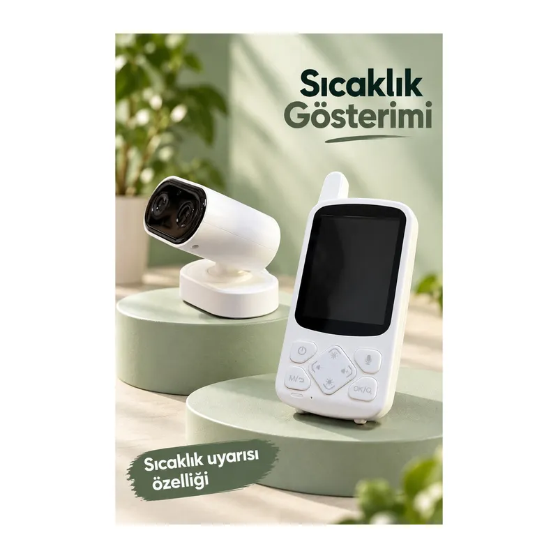 VOX Modlu Görüntülü Bebek Telsizi Kamera ve Ekran Seti