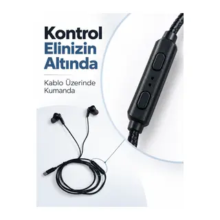 Müzik ve Sesli Görüşmeler İçin Type C Mikrofonlu Kulaklık