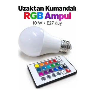 Uzaktan Kumandalı RGB LED Ampul