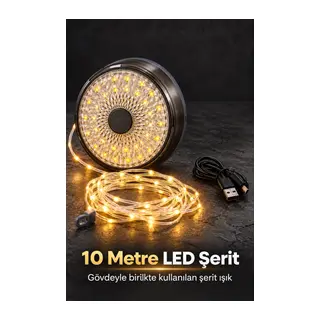 Şarjlı Kamp Lambası ve Çok Modlu LED Şerit Işık
