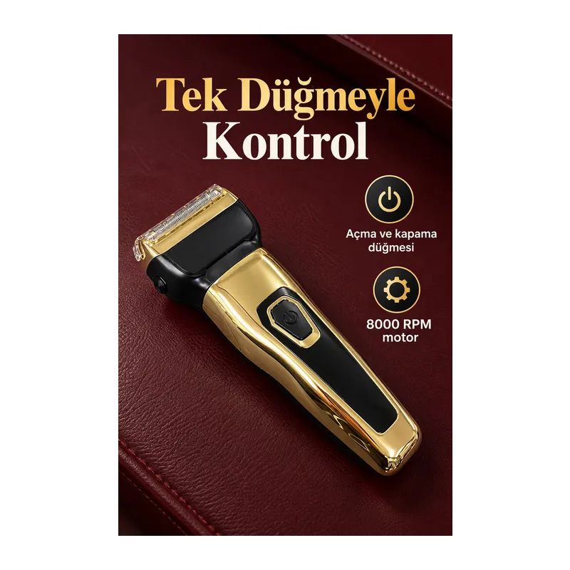 Kablosuz Tıraş Makinesi Paslanmaz Çelik Bıçaklı Set