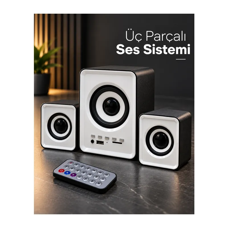 Bluetooth Özellikli Mini Dijital Hoparlör Seti