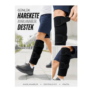 Ayarlanabilir Alt Baldırlık Baldır Destekliği Çift Bantlı Spor ve Günlük Kullanım