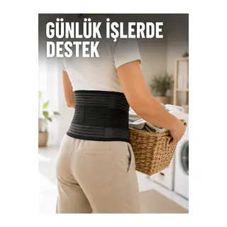 Bel Destekli Çalışma Korsesi Ayarlanabilir Elastik Cırtlı Bel Desteği