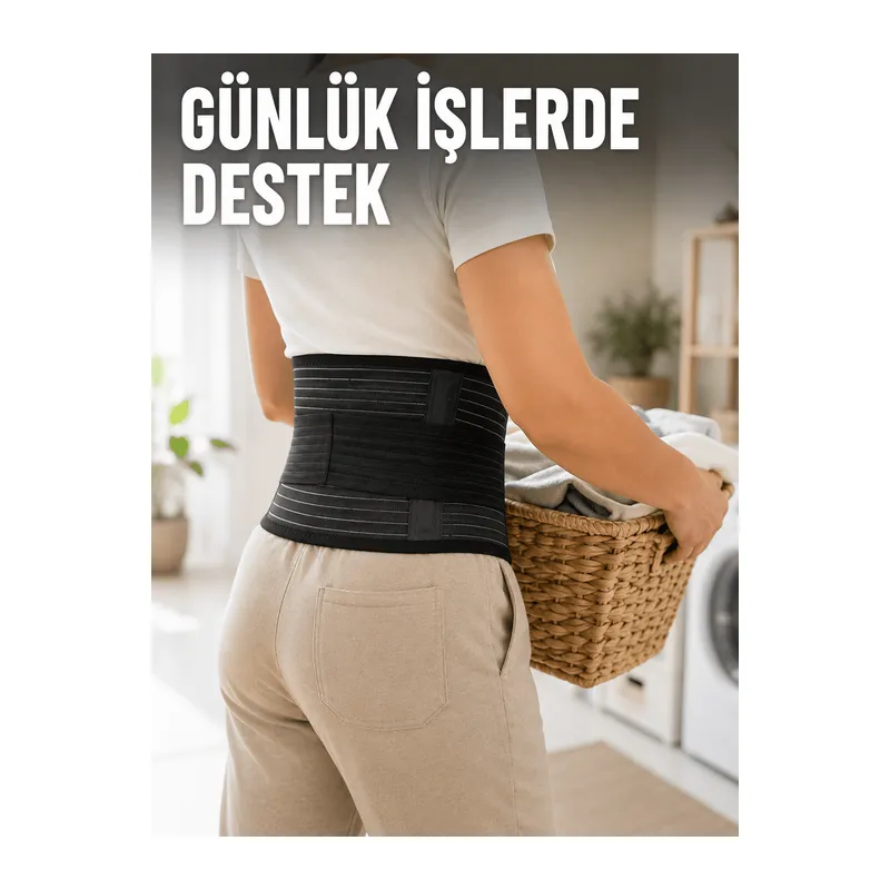 Bel Destekli Çalışma Korsesi Ayarlanabilir Elastik Cırtlı Bel Desteği