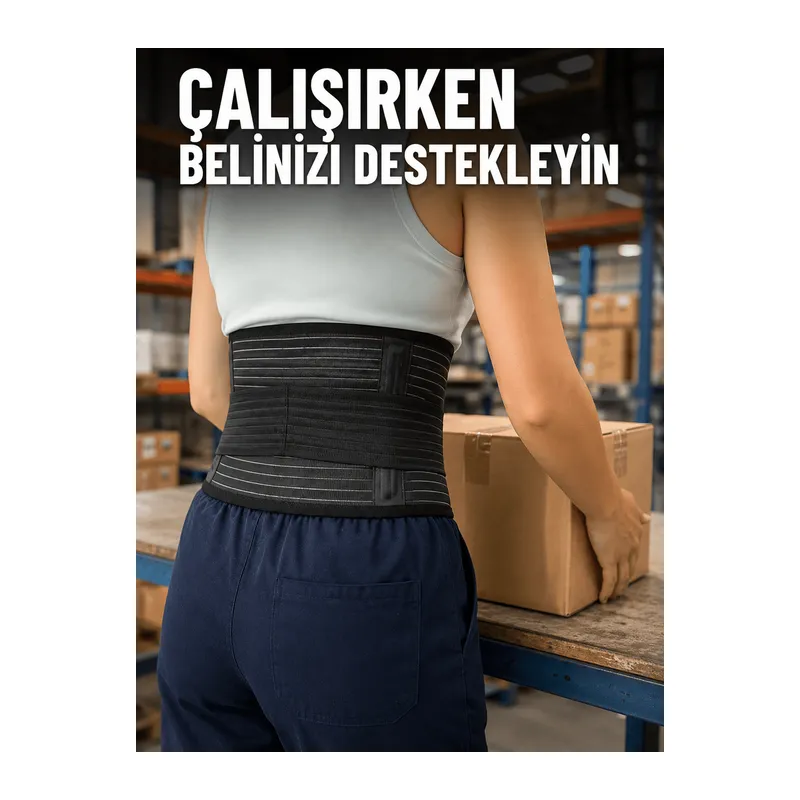 Ayarlanabilir Bel Korsesi Elastik Destek Bantlı Çalışma ve Günlük Kullanım