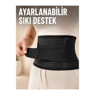 Elastik Bel Destek Korsesi Ayarlanabilir Cırtlı Sıkma Bantlı Bel Kemeri
