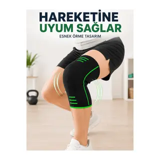Nefes Alabilen Örme Dizlik Esnek Yapılı Spor ve Egzersiz Dizliği