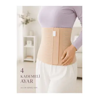 26 cm Abdominal Korse Doğum Sonrası 4 Kademeli Ayarlanabilir Karın Bel Korsesi