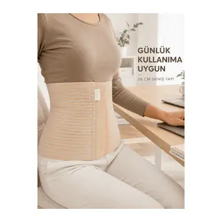 26 cm Karın Korsesi 4 Kademeli Ayarlanabilir Abdominal Bel Destek Korsesi