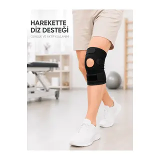 Kısa Ligamentli Dizlik Açık Diz Kapağı Ayarlanabilir Cırtlı Diz Destekleyici Spor Dizlik