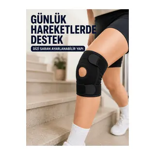 Kısa Patella Dizlik Ayarlanabilir Cırtlı Diz Destekliği Spor ve Günlük Kullanım