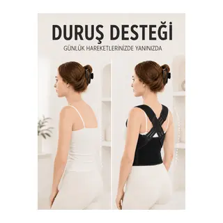 Postür Dik Duruş Korsesi Sırt Destekli Ayarlanabilir Lastikli Bel Korsesi