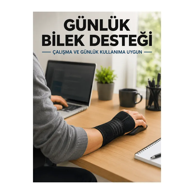El Bilekliği Avuç İçi Metal Destekli Uzun Ayarlanabilir Bilek Koruyucu