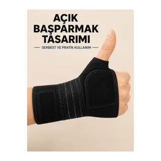 Avuç İçi Destekli El Bilekliği Metal Destekli Ayarlanabilir Bilek Ateli