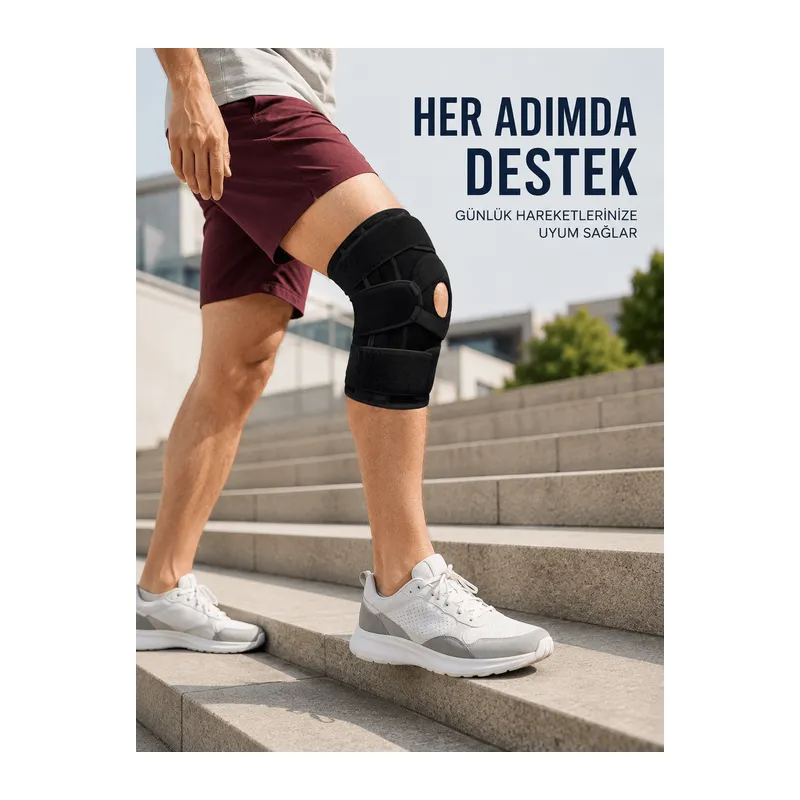Silikon Patella Destekli Dizlik Nefes Alabilir Ayarlanabilir Cırtlı Ligament Desteği