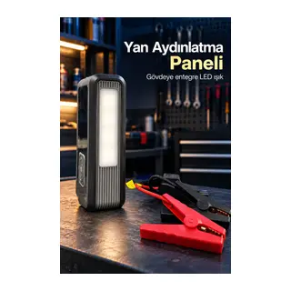 Lastik Şişirme ve Akü Takviye Özellikli Çok Fonksiyonlu Araç Cihazı