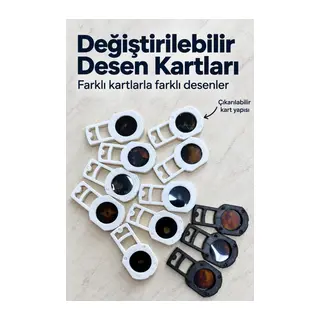 USB Projeksiyon Lambası Değiştirilebilir Desen Kartlı Roket Tasarımlı (Kopya)