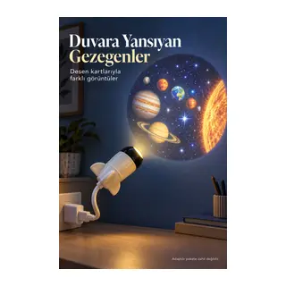 Desenli Projeksiyon Lambası Bilgisayar USB Girişinden Kullanımlı