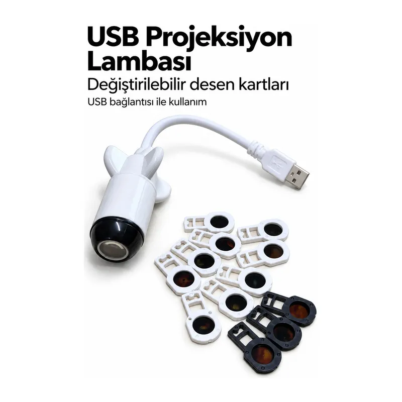 Gece Lambası Dünya ve Güneş Desenli