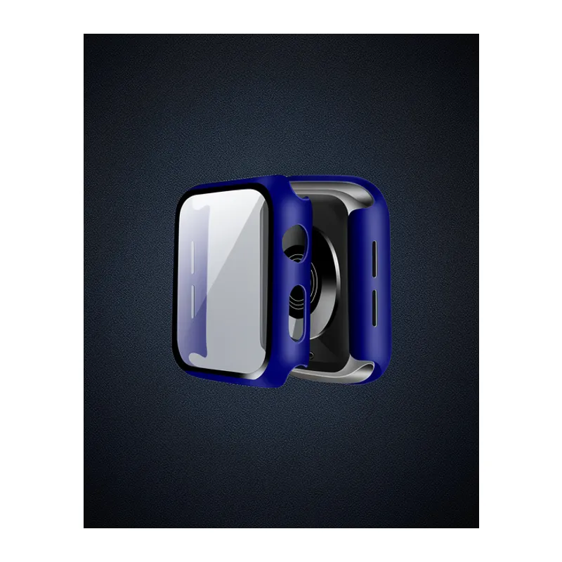 Apple Watch 38mm Camlı Kasa Ekran Koruyucu - Lacivert
