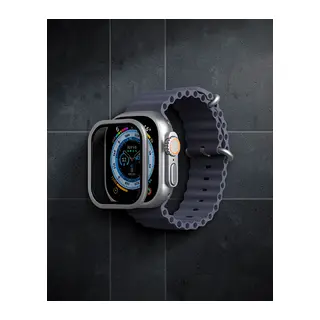 Apple Watch Ultra 49mm Alüminyum Kasa Cam Ekran Koruyucu - Gri