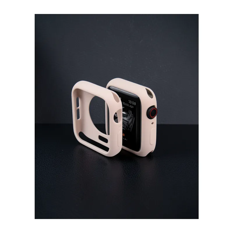 Apple Watch 38mm Silikon Alt Kasa - Pudra