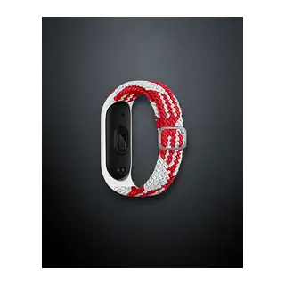 Xiaomi Mi Band 4 Kordon - Beyaz-kırmızı