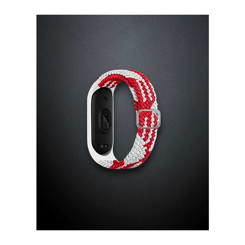 Xiaomi Mi Band 4 Kordon - Beyaz-kırmızı