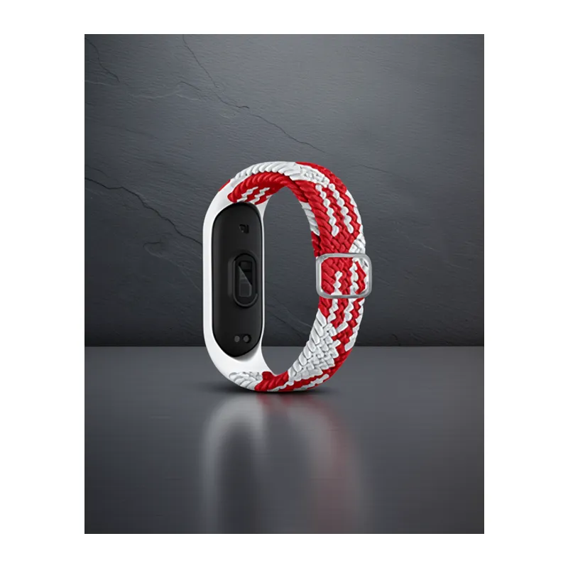 Xiaomi Mi Band 7 Kordon - Beyaz-kırmızı