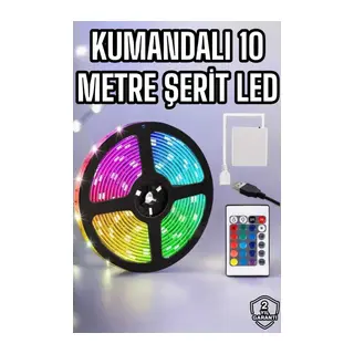 Smart Şerit Led TV Arkası Renkli Kumandalı 10 Metre