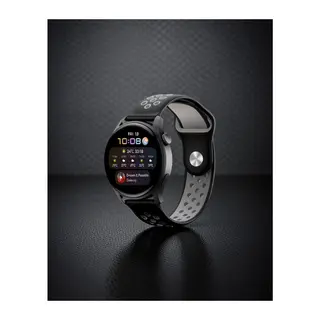 Samsung Watch 20mm Spor Delikli Kordon - Siyah gri