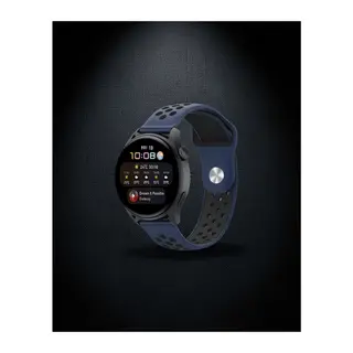 Samsung Watch 20mm Spor Delikli Kordon - Lacivert Siyah