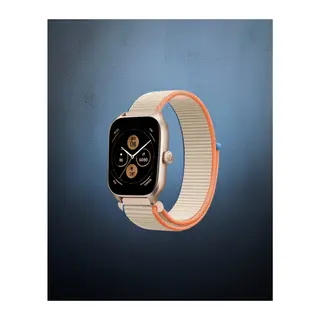 Samsung Watch 22mm Hasırlı Cırtcırtlı Kordon - Krem