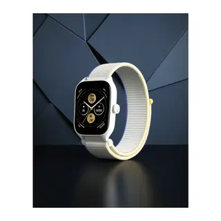 Samsung Watch 22mm Hasırlı Cırtcırtlı Kordon - Beyaz