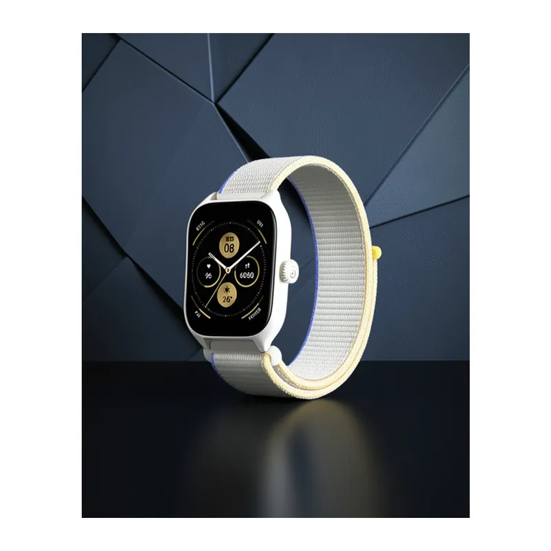 Samsung Watch 22mm Hasırlı Cırtcırtlı Kordon - Beyaz