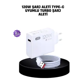 120W Mi Turbo Destekli Hızlı Şarj Cihazı Type-C Uyumlu Akım Korumalı