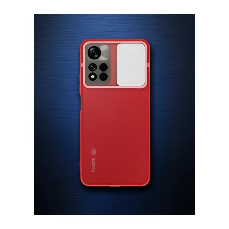 Xiaomi Redmi Note 11t Kılıf Palm Buzlu Kamera Sürgülü Silikon - Lila