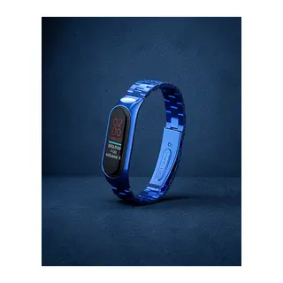 Xiaomi Mi Band 4 Metal Baklalı Kordon - Mavi