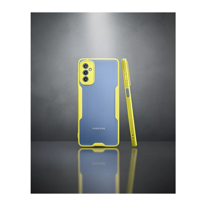 Samsung Galaxy M52 5g Kılıf Platin Silikon - Sarı