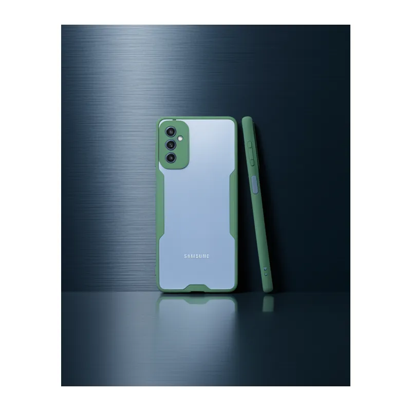 Samsung Galaxy M52 5g Kılıf Platin Silikon - Yeşil