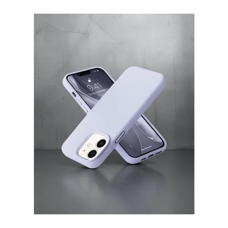 Apple İphone 12 Kılıf Nano İçi Kadife Silikon - Lila